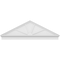 Ekena Millwork Peaked Cap 4 Spoke Architectural PVC Combination Pediment, 76"W x 25-7/8"H x 2-3/4"P (Pitch 6/12) PEDPC076X260PKC04 - alternate 4